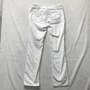 Silver Jeans Suki Mid Baby Boot white jeans mid western cowgirl 31 X 33